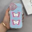 قاب گوشی iPhone 17 آیفون بالشتی آینه ای محافظ لنز دار فانتزی طرح پروانه کد 121162