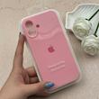 قاب گوشی iPhone 16 Plus آیفون سیلیکونی اورجینال پاک کنی درجه یک زیربسته محافظ لنزدار صورتی کد 119753