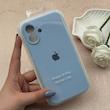 قاب گوشی iPhone 16 Plus آیفون سیلیکونی اورجینال پاک کنی درجه یک زیربسته محافظ لنزدار آبی کد 119762