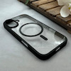 قاب گوشی iPhone 17 آیفون طلقی HARD اورجینال AV شفاف مگ سیف دار Magsafe مشکی کد 119948