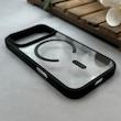 قاب گوشی iPhone 17 Pro آیفون طلقی HARD اورجینال AV شفاف مگ سیف دار Magsafe مشکی کد 119949