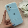 قاب گوشی iPhone 16 Plus آیفون سیلیکونی اورجینال پاک کنی درجه یک زیربسته محافظ لنزدار آبی روشن کد 119765