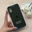 قاب گوشی iPhone 16 Plus آیفون سیلیکونی اورجینال پاک کنی درجه یک زیربسته محافظ لنزدار سبز تیره کد 119766