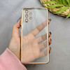 قاب گوشی Galaxy A32 4G سامسونگ طرح الکتروپلیتینگ ژله ای شفاف اورجینال یونیک کیس Unique Case محافظ لنز دار طلایی کد 97415