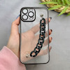 قاب گوشی iPhone 13 Pro Max آیفون الکتروپلیتینگ دستبندی ژله ای کارتیر مشکی کد 97459
