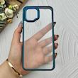 قاب گوشی Redmi A1 Plus - Redmi A2 Plus - Poco C50 شیائومی متال کیس Metal طرح پشت طلق شفاف دور سیلیکونی سرمه ای کد 120812