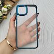 قاب گوشی Galaxy A03 2022 سامسونگ متال کیس Metal طرح پشت طلق شفاف دور سیلیکونی سرمه ای کد 120820