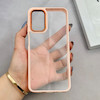 قاب گوشی Galaxy A13 4G - Galaxy A04S سامسونگ متال کیس Metal طرح پشت طلق شفاف دور سیلیکونی گلبهی کد 120825