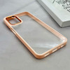 قاب گوشی Galaxy A13 4G - Galaxy A04S سامسونگ متال کیس Metal طرح پشت طلق شفاف دور سیلیکونی گلبهی کد 120825