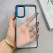 قاب گوشی Galaxy A32 5G سامسونگ متال کیس Metal طرح پشت طلق شفاف دور سیلیکونی سرمه ای کد 120833