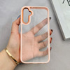 قاب گوشی Galaxy A24 سامسونگ متال کیس Metal طرح پشت طلق شفاف دور سیلیکونی گلبهی کد 120834