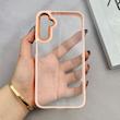 قاب گوشی Galaxy A24 سامسونگ متال کیس Metal طرح پشت طلق شفاف دور سیلیکونی گلبهی کد 120834