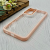 قاب گوشی Galaxy A34 سامسونگ متال کیس Metal طرح پشت طلق شفاف دور سیلیکونی گلبهی کد 120840