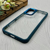 قاب گوشی Galaxy A34 سامسونگ متال کیس Metal طرح پشت طلق شفاف دور سیلیکونی سرمه ای کد 120843