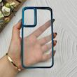 قاب گوشی Galaxy A34 سامسونگ متال کیس Metal طرح پشت طلق شفاف دور سیلیکونی سرمه ای کد 120843