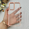 قاب گوشی Galaxy A53 سامسونگ متال کیس Metal طرح پشت طلق شفاف دور سیلیکونی گلبهی کد 120844
