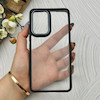 قاب گوشی Galaxy A53 سامسونگ متال کیس Metal طرح پشت طلق شفاف دور سیلیکونی مشکی کد 120847
