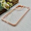 قاب گوشی Galaxy A73 سامسونگ متال کیس Metal طرح پشت طلق شفاف دور سیلیکونی گلبهی کد 120852