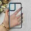 قاب گوشی Galaxy A73 سامسونگ متال کیس Metal طرح پشت طلق شفاف دور سیلیکونی سرمه ای کد 120853