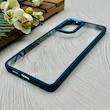 قاب گوشی Galaxy A73 سامسونگ متال کیس Metal طرح پشت طلق شفاف دور سیلیکونی سرمه ای کد 120853