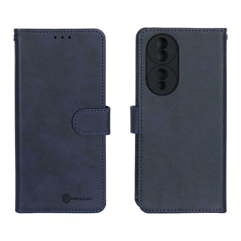 کیف گوشی Honor 70 آنر مگنتی نیلکین Nillkin طرح چرم کتابی محافظ لنزدار سرمه ای کد 97535