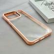 قاب گوشی Redmi 12C - Poco C55 - Redmi 11A شیائومی متال کیس Metal طرح پشت طلق شفاف دور سیلیکونی گلبهی کد 120911