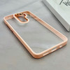 قاب گوشی Redmi Note 8 Pro شیائومی متال کیس Metal طرح پشت طلق شفاف دور سیلیکونی گلبهی کد 120914