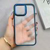 قاب گوشی iPhone 14 Pro Max آیفون متال کیس Metal طرح پشت طلق شفاف دور سیلیکونی سرمه ای کد 120924