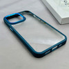قاب گوشی iPhone 13 Pro آیفون متال کیس Metal طرح پشت طلق شفاف دور سیلیکونی سرمه ای کد 120925