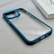 قاب گوشی iPhone 13 Pro آیفون متال کیس Metal طرح پشت طلق شفاف دور سیلیکونی سرمه ای کد 120925