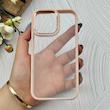 قاب گوشی iPhone 13 Pro آیفون متال کیس Metal طرح پشت طلق شفاف دور سیلیکونی گلبهی کد 120927