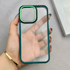 قاب گوشی iPhone 13 Pro آیفون متال کیس Metal طرح پشت طلق شفاف دور سیلیکونی سبز کد 120929