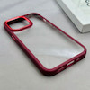 قاب گوشی iPhone 13 Pro آیفون متال کیس Metal طرح پشت طلق شفاف دور سیلیکونی زرشکی کد 120930