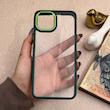 قاب گوشی Galaxy A03 2022 سامسونگ متال کیس Metal طرح پشت طلق شفاف دور سیلیکونی سبز کد 121175