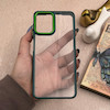 قاب گوشی Galaxy A22 4G - Galaxy M32 4G سامسونگ متال کیس Metal طرح پشت طلق شفاف دور سیلیکونی سبز کد 121180