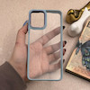 قاب گوشی Galaxy A22 4G - Galaxy M32 4G سامسونگ متال کیس Metal طرح پشت طلق شفاف دور سیلیکونی آبی کد 121183