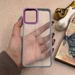 قاب گوشی Galaxy A22 4G - Galaxy M32 4G سامسونگ متال کیس Metal طرح پشت طلق شفاف دور سیلیکونی یاسی کد 121184