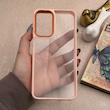قاب گوشی Galaxy A23 سامسونگ متال کیس Metal طرح پشت طلق شفاف دور سیلیکونی گلبهی کد 121191