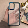 قاب گوشی Galaxy A23 سامسونگ متال کیس Metal طرح پشت طلق شفاف دور سیلیکونی سرمه ای کد 121192