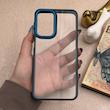 قاب گوشی Galaxy A23 سامسونگ متال کیس Metal طرح پشت طلق شفاف دور سیلیکونی سرمه ای کد 121192