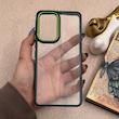 قاب گوشی Galaxy A53 سامسونگ متال کیس Metal طرح پشت طلق شفاف دور سیلیکونی سبز کد 121193