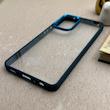 قاب گوشی Galaxy A72 سامسونگ متال کیس Metal طرح پشت طلق شفاف دور سیلیکونی سرمه ای کد 121194