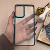 قاب گوشی Galaxy A72 سامسونگ متال کیس Metal طرح پشت طلق شفاف دور سیلیکونی سرمه ای کد 121194
