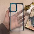 قاب گوشی Galaxy A72 سامسونگ متال کیس Metal طرح پشت طلق شفاف دور سیلیکونی سرمه ای کد 121194