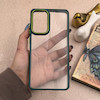 قاب گوشی Galaxy A72 سامسونگ متال کیس Metal طرح پشت طلق شفاف دور سیلیکونی سبز کد 121196