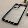 قاب گوشی Galaxy A72 سامسونگ متال کیس Metal طرح پشت طلق شفاف دور سیلیکونی مشکی کد 121198