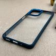 قاب گوشی Galaxy M53 5G سامسونگ متال کیس Metal طرح پشت طلق شفاف دور سیلیکونی سرمه ای کد 121206