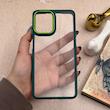 قاب گوشی Galaxy M53 5G سامسونگ متال کیس Metal طرح پشت طلق شفاف دور سیلیکونی سبز کد 121208