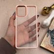 قاب گوشی Galaxy M53 5G سامسونگ متال کیس Metal طرح پشت طلق شفاف دور سیلیکونی گلبهی کد 121209