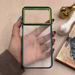 قاب گوشی Poco M5 - Redmi 11 Prime 4G شیائومی متال کیس Metal طرح پشت طلق شفاف دور سیلیکونی سبز کد 121214